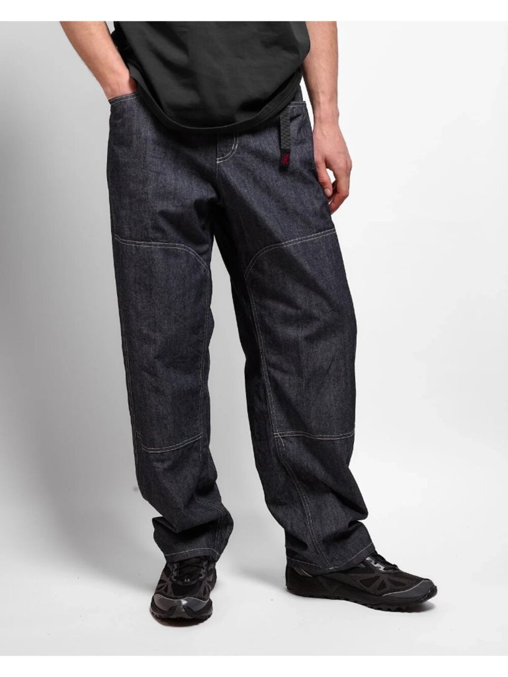 Gramicci Japanese Chambray Double Knee in Navy Medium